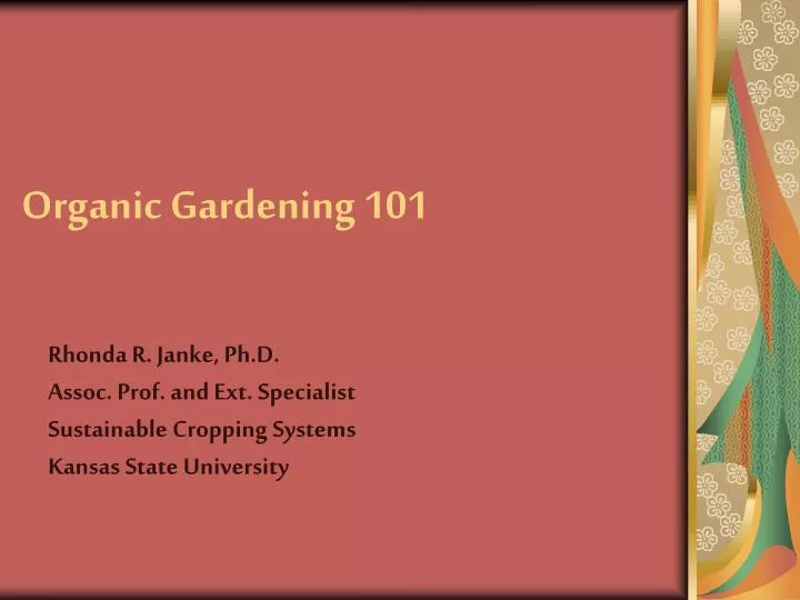 organic gardening 101