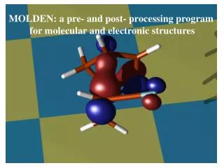 MOLDEN: a pre- and post- processing program for molecular and electronic structures