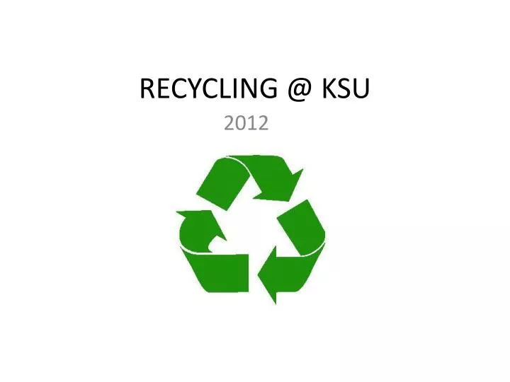 recycling @ ksu