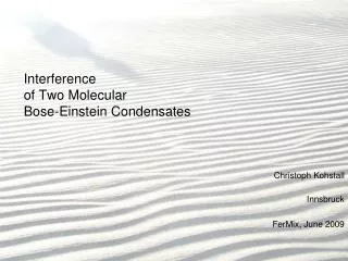 Interference of Two Molecular Bose-Einstein Condensates