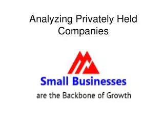 Analyzing Privately Held Companies