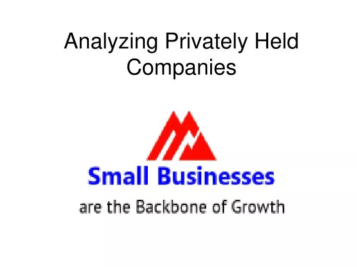 analyzing privately held companies