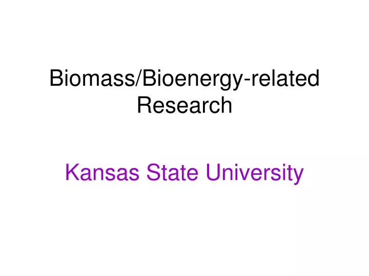 biomass bioenergy related research