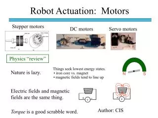 Robot Actuation: Motors