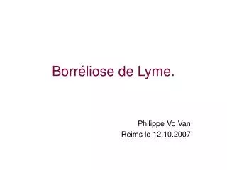 borr liose de lyme