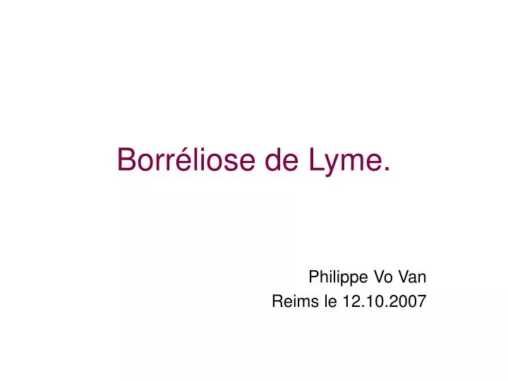 borr liose de lyme