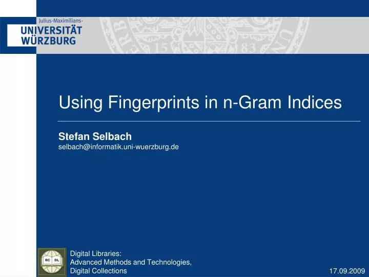 using fingerprints in n gram indices