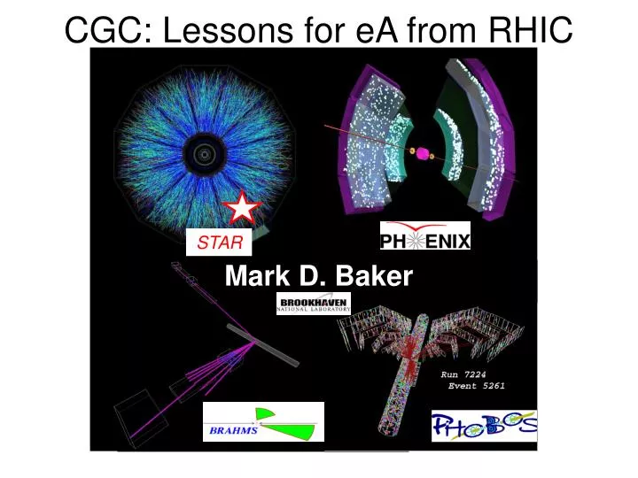 cgc lessons for ea from rhic