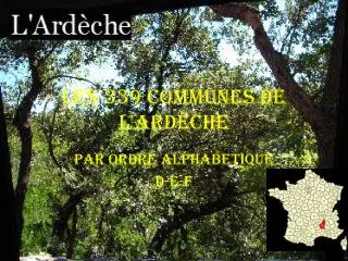 les 339 communes de l ard che