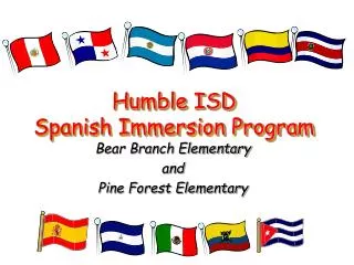 Humble ISD Spanish Immersion Program
