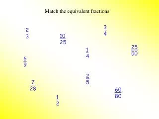 Match the equivalent fractions