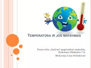 temperat ra ir jos matavimas