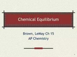 Chemical Equilibrium