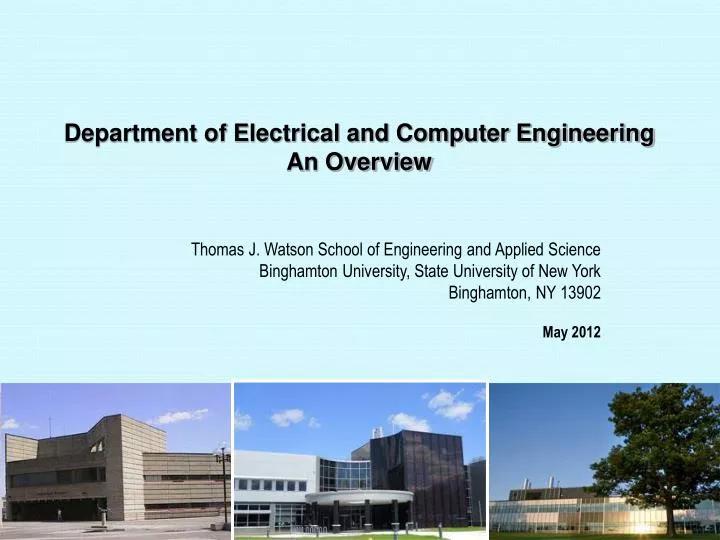 department of electrical and computer engineering an overview