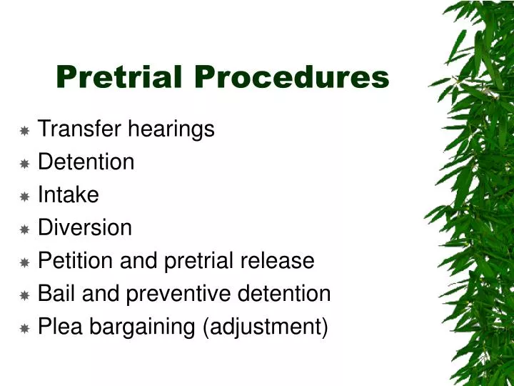 pretrial procedures