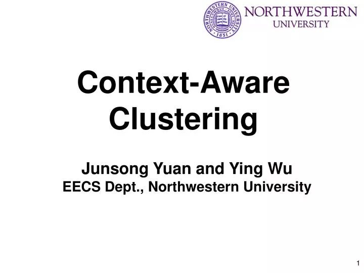 context aware clustering