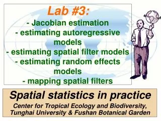 Spatial statistics in practice