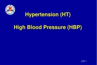 Hypertension (HT) High Blood Pressure (HBP)