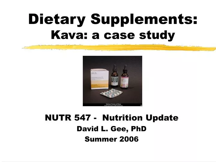 dietary supplements kava a case study