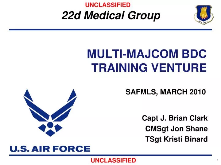 multi majcom bdc training venture