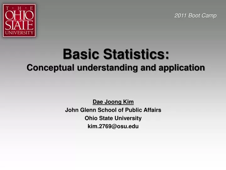 basic statistics conceptual understanding and application