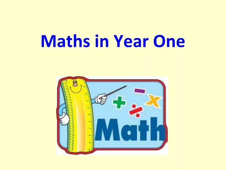 maths in year one