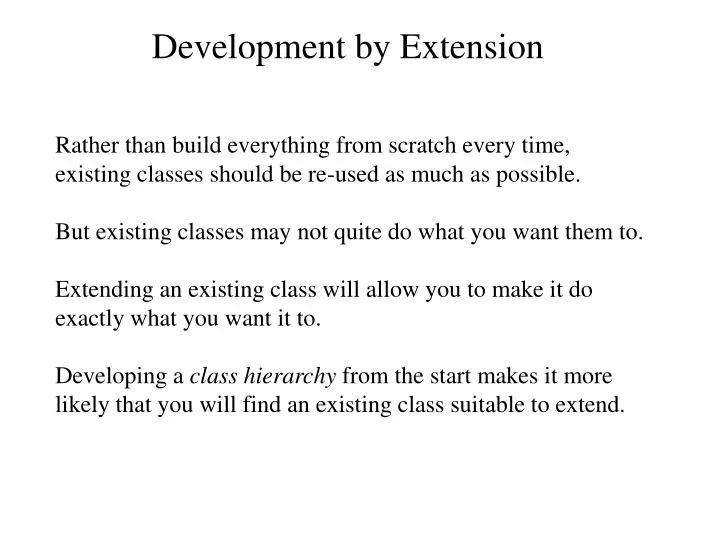 development by extension