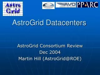 AstroGrid Datacenters