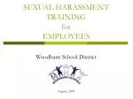 SEXUAL HARASSMENT TRAINING for EMPLOYEES - slide 1