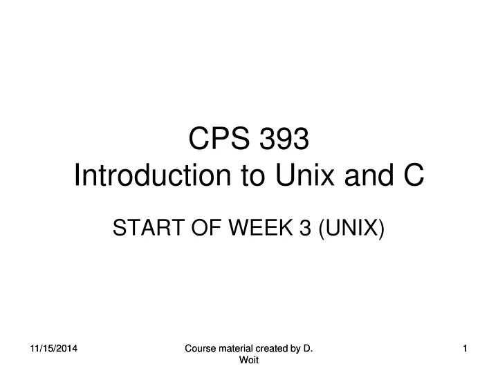 cps 393 introduction to unix and c