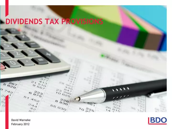 dividends tax provisions