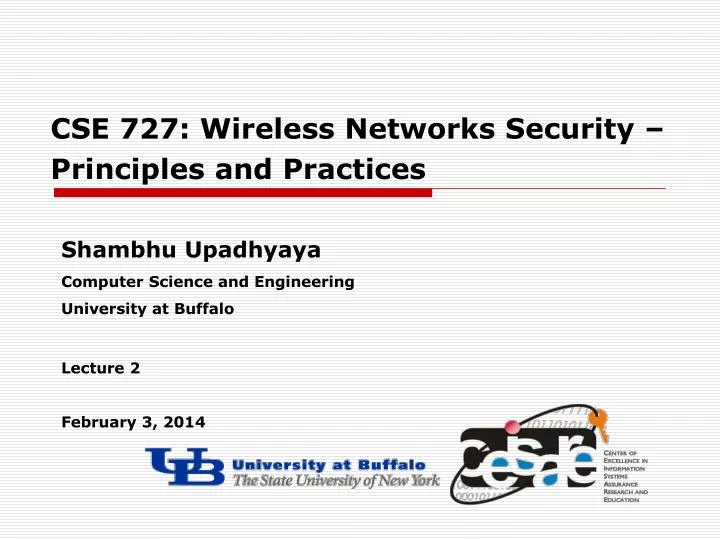 cse 727 wireless networks security principles and practices