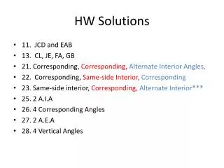 hw solutions