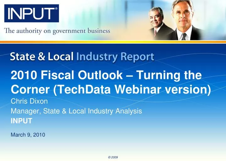 2010 fiscal outlook turning the corner techdata webinar version