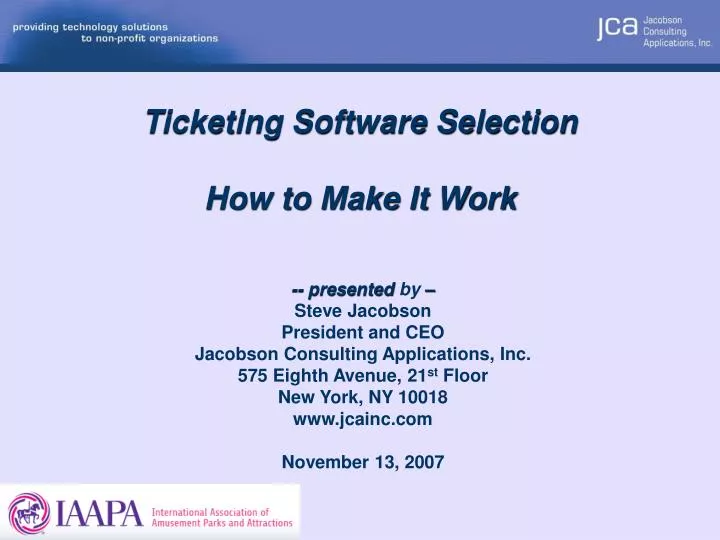 ticketing software selection how to make it work