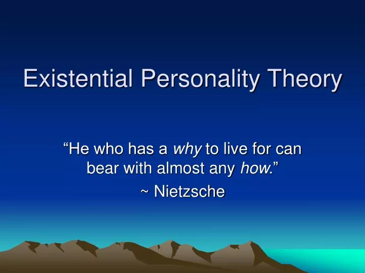 existential personality theory