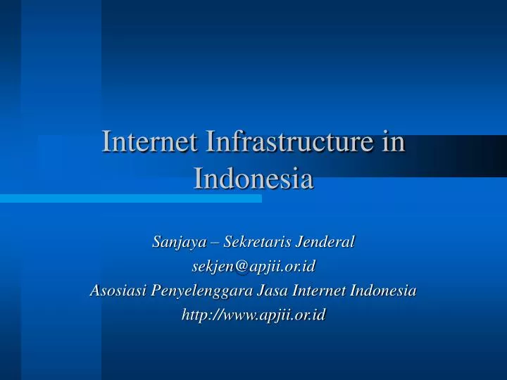 internet infrastructure in indonesia