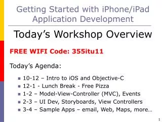 Getting Started with iPhone/iPad Application Development