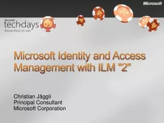 Microsoft Identity and Access Management with ILM &quot;2&quot;