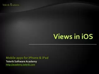 Views in iOS