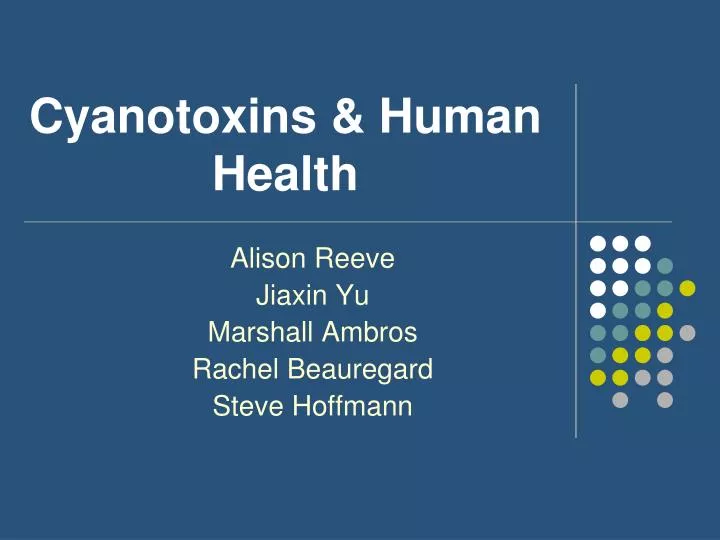 cyanotoxins human health