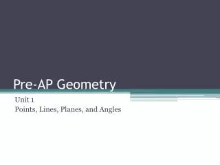 Pre-AP Geometry