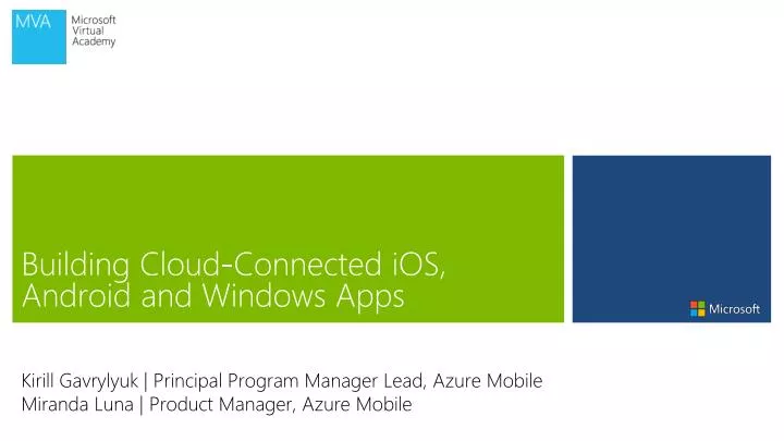 building cloud connected ios android and windows apps