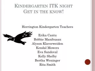 K indergarten ITK night Get in the know!