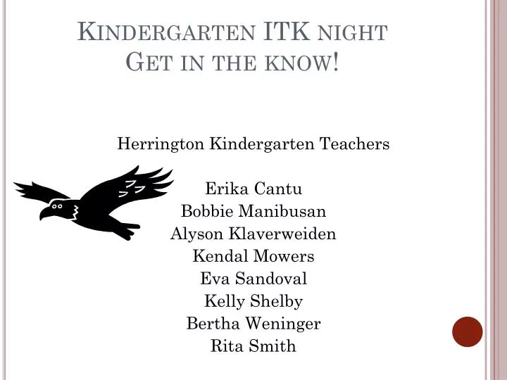 k indergarten itk night get in the know