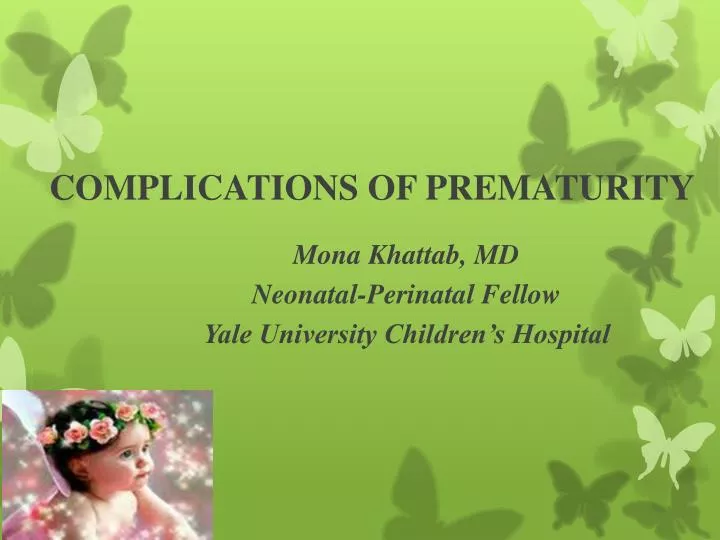 complications of prematurity