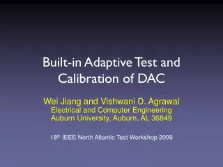 Built-in Adaptive Test and Calibration of DAC