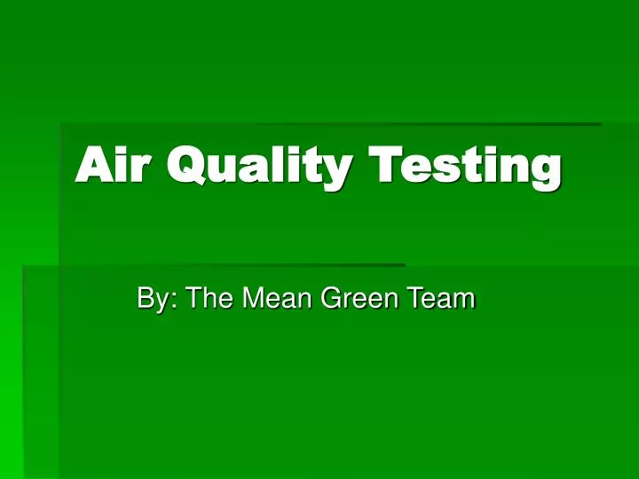 air quality testing