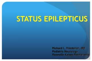 STATUS EPILEPTICUS