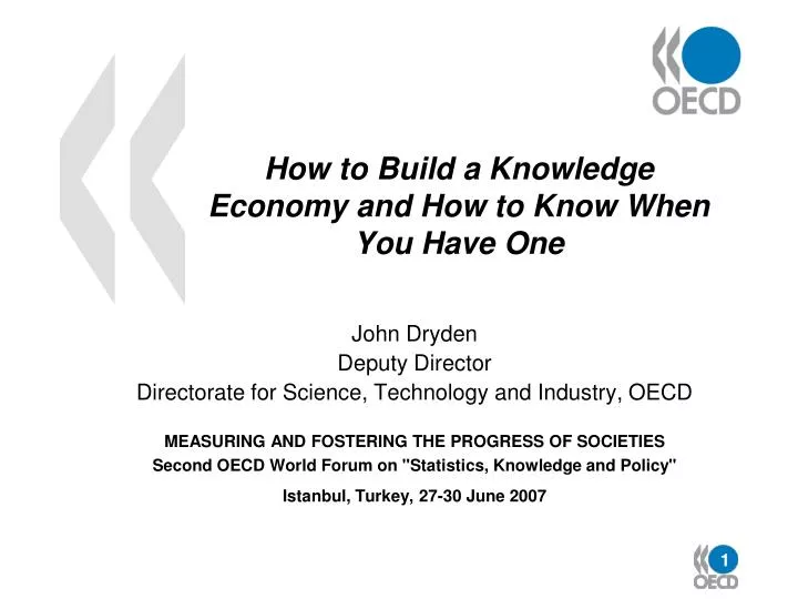 how to build a knowledge economy and how to know when you have one